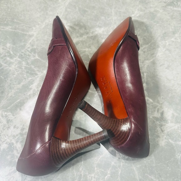 LAUREN Ralph Lauren Viona Amethyst Leather Brazilian  Purple Dress Heels SZ 10B - Picture 6 of 8
